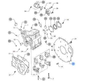 Vetus STM1125 - Back Plate for M2-M3.09