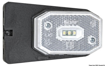Osculati 02.021.42 - LED Front White Light With Bracket