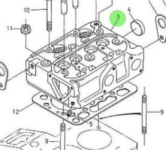 Nanni Diesel 970140905 - Complete Cylinder Head for 2.40HE Engines