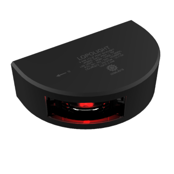 Lopolight 301-102-B-6M - Navigation Light 3NM 112,5° Red, Port, Black W/6m Cable
