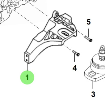 Bukh 00107-5S104 - Left-Hand Engine Support Bracket for S270J Engines