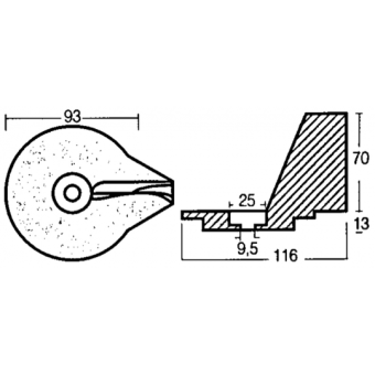 Tecnoseal Zinc Fin For F 25-50 Engine