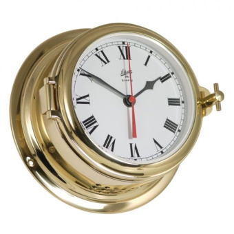 Schatz Clock Quartz Midi Brass Ø155 mm Roman Numerals