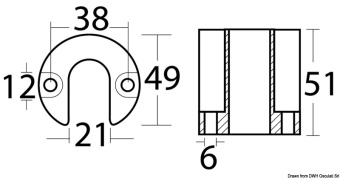 Mercruiser Bravo/Blackhawk 806190A Sterndrive Magnesium Leg Anode - Osculati 43.424.31