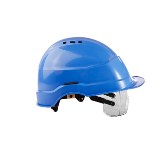Safety Helmet Blue + Glasses