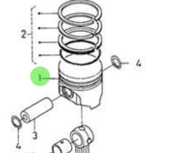 Nanni Diesel 970307553 - Standard Piston for N2 and N3 Series Engines