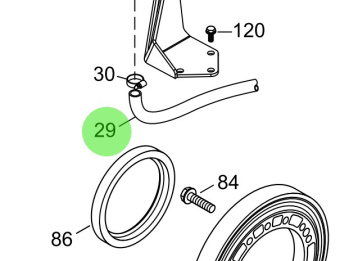 Steyr 2178287-2 - Oil Separator Hose Oil Drain L=560
