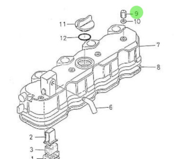 Nanni Diesel 970301996 - Cap Nut for Cylinder Head Cover