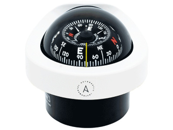 Autonautic C12/110-0014 - Flush Mount Compass 85mm. Conical Dial. White  