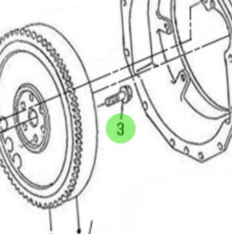 Nanni Diesel 970302809 - Flywheel Bolt for Nanni Marine Engines