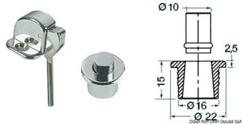 Osculati 38.309.22 - Chr.Br. Knob Latch