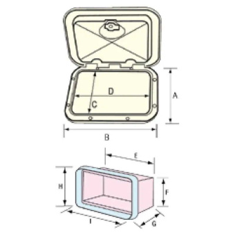 Nuova Rade 196257 - Top Line Container F/Gaz Bottle 3kg, White, 370x390mm, Interr. Gasket