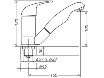 Reich 573-8020191 - Cold Water Tap Ceramic Kama 33mm