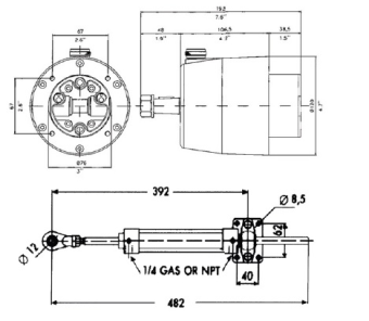 Allpa Hydraulic Steering System 50kgm Incl. Pump/Cylinder/Fitting/Oil (Teleflex)