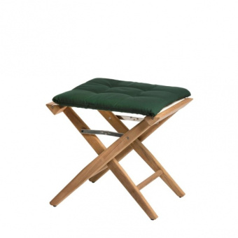 Teak Folding Director's Stool Groen Deluxe