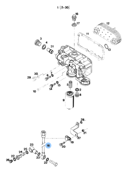 Vetus VD20266 - Pipe for Oil Cooler Box DT43/DTA43