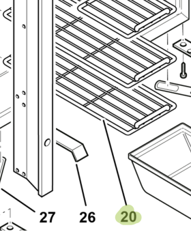 Isotherm SGC00484AA – Internal Big Shelf (Freezer Side) for Cruise CR200 Refrigerator/Freezer