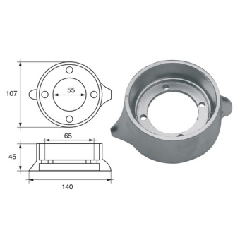 Bukh PRO L8140030 - Zinc AND ALU Anode F/VOLVO PENTA EngineS