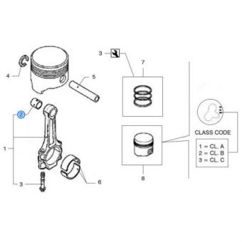 Vetus VFP01077 - Connecting Rod Upper Head Bushing