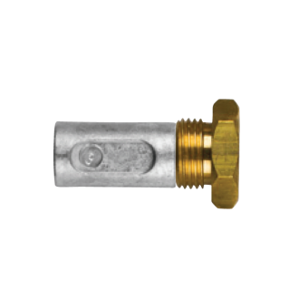 Tecnoseal AIFO FPT IVECO Zinc Pencil Anodes with Brass Plugs for Heat Exchangers