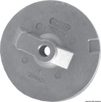 Osculati 43.423.00 - Flat Fin Zinc Anode For Alpha/Bravo 35/300 HP