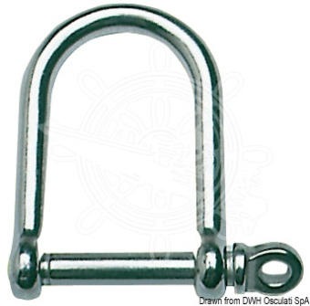 Osculati Wide Jaw D Shackles Forged AISI 316 Stainless Steel