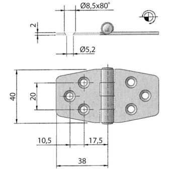 Bukh PRO M3501490 - HINGES