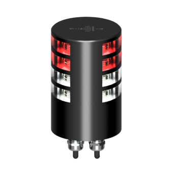 Lopolight 301-112ST+114ST-B180 - Navigation Light 3NM 180° White, Double + Red, Double, Black