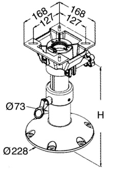 Osculati 48.709.99 - Base and column + seat support height 340/470