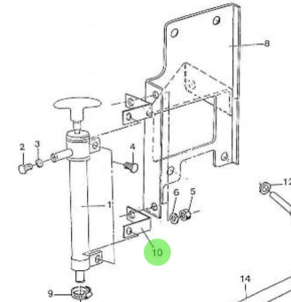 Nanni Diesel 970302642 - Oil Drain Pump Support Bracket for HE Series Engines