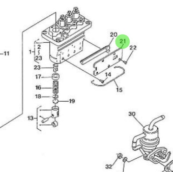 Nanni Diesel 970303953 - Plate for Injection and Feed Pump