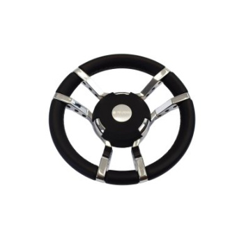 Gussi Italia 30113561 011 Stainless Steel And Leather Steering Wheel Ø35 mm