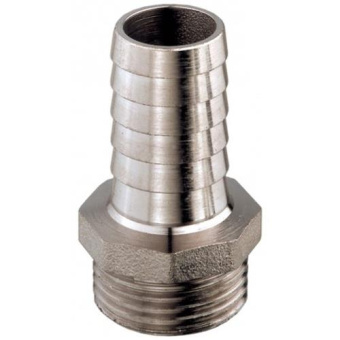 Guidi Straight Hose Connector 1/4" x 12mm Nickel