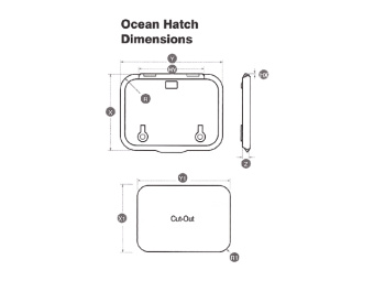 Lewmar Ocean Rectangular Deck Hatch With Flange