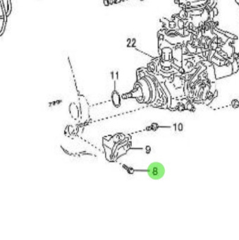 Nanni Diesel 970312334 - Bolt for Alternator, Timing Case, and Oil Filter Assemblies