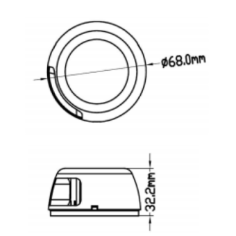 Allpa LED Navigation Light, Polished Stainless Steel Housing; 12-24v; 1.5w Red/Green 2x112.5°