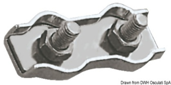 Osculati Double Stainless Steel Wire Rope Clamps for 3–8 mm Cables