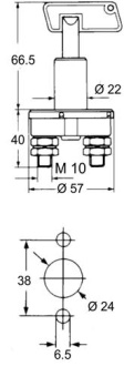 Hollex Battery Switch 100A Continuous Max 500A M10