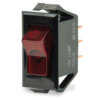 BEP 1001705 - SPST Rocker Switch - Off/On, Illuminated 12V
