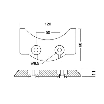 Tecnoseal Zinc Plate For Engine Ref. 6U4-45373-00