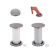 Quick Secret Light FL 3W OD, Stainless Steel 316 Polished, Warm White