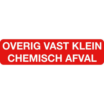 Marine Other Solid Small Chemical Waste Identification Sticker, Dutch, Soft PVC, 170×40 mm