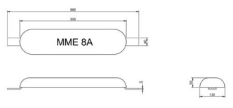 MME Hull/Rudder Anode Aluminium MME8A