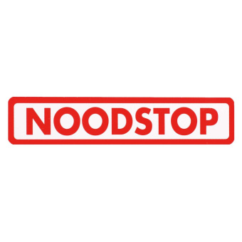 Marine Emergency Stop Identification Sticker, Dutch, Soft PVC, 150×30 mm