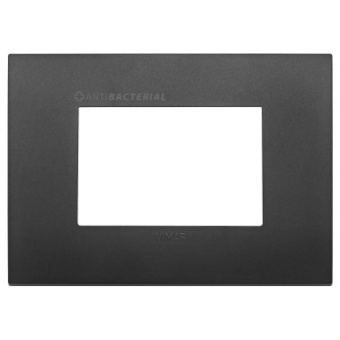 Vimar 19653.AB.71-OLD Classic 3M Techno Antibact Plate, Black