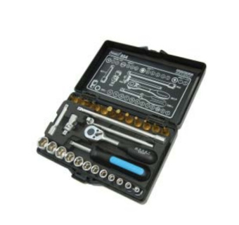 Steyr 2300715-0 - 1/4 Inch Button Drive Ratchet and Socket Set
