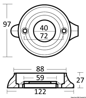 Volvo Penta 876286 Sail Drive 120 Aluminium Collar Anode Ø97x27 mm - Osculati 43.529.10