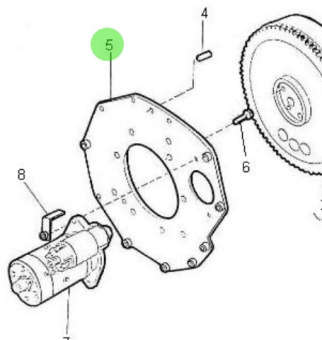 Nanni Diesel 970307576 - Flywheel Rear End Plate for HE Series Engines
