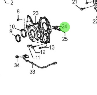 Nanni Diesel 970316115 - Crankshaft Position Sensor for T4 Series Engines