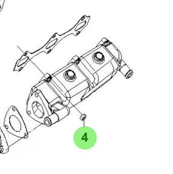 Bukh 00103-5S102 - Flanged Nut for S270J Exhaust Manifolds